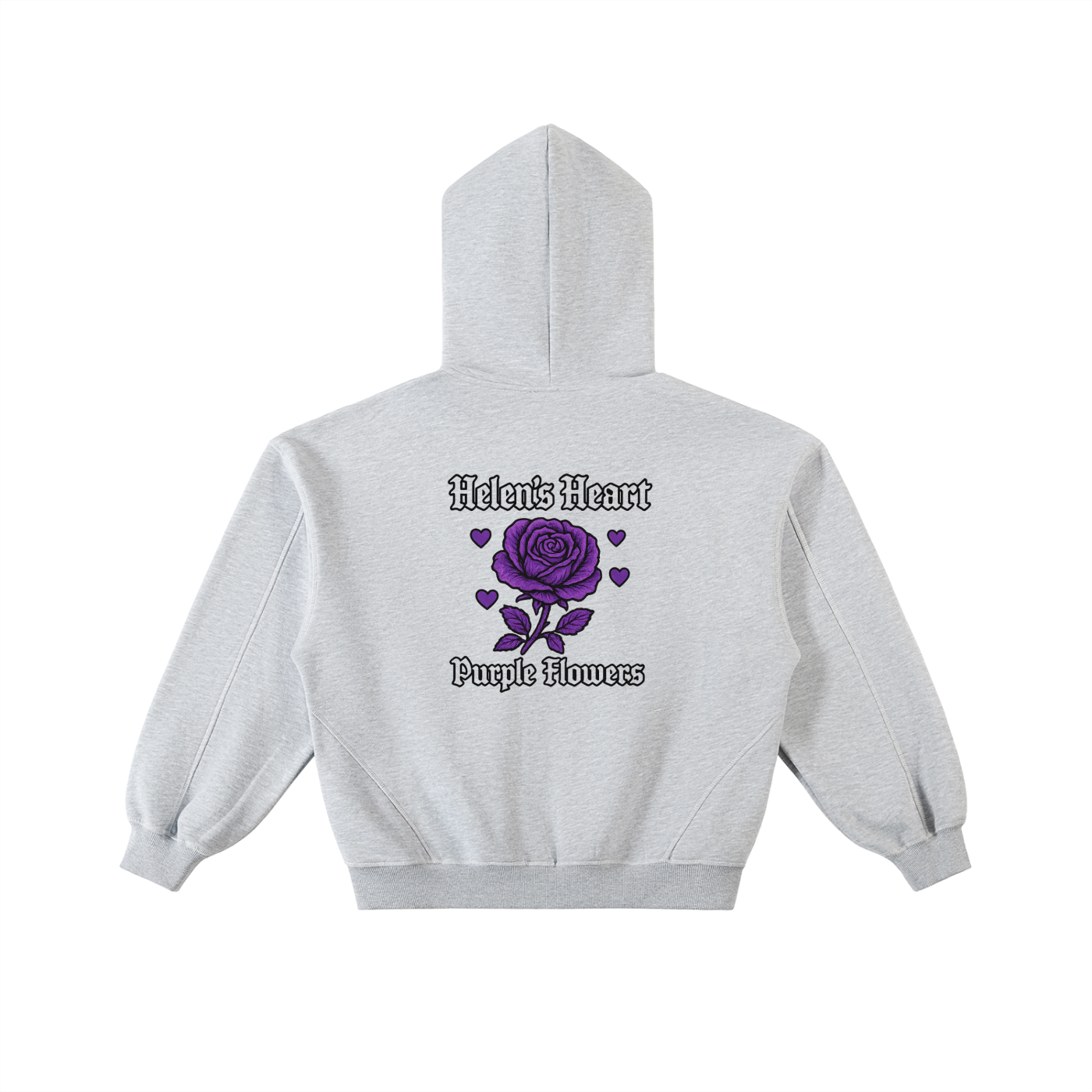 HHA Contrast-Stitched Boxy Fleece Zip Hoodie