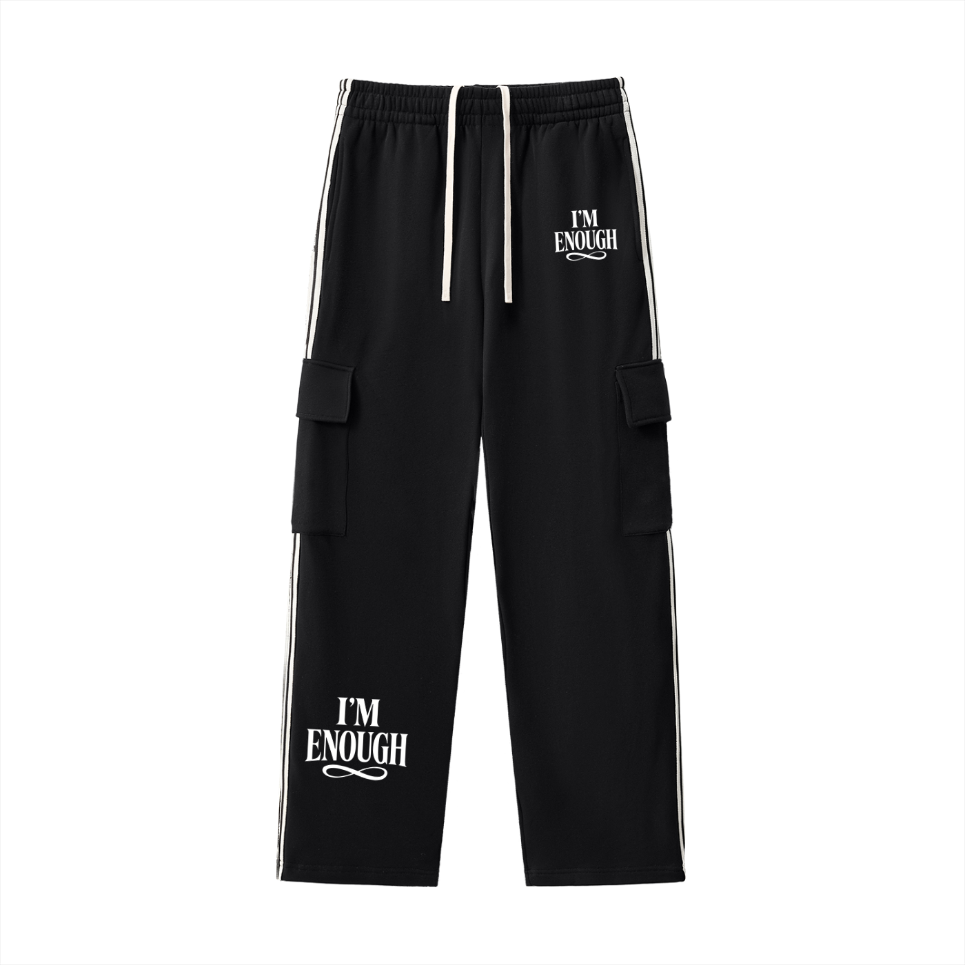 HHA “I’m Enough” Side Stripe Straight-Leg Pants