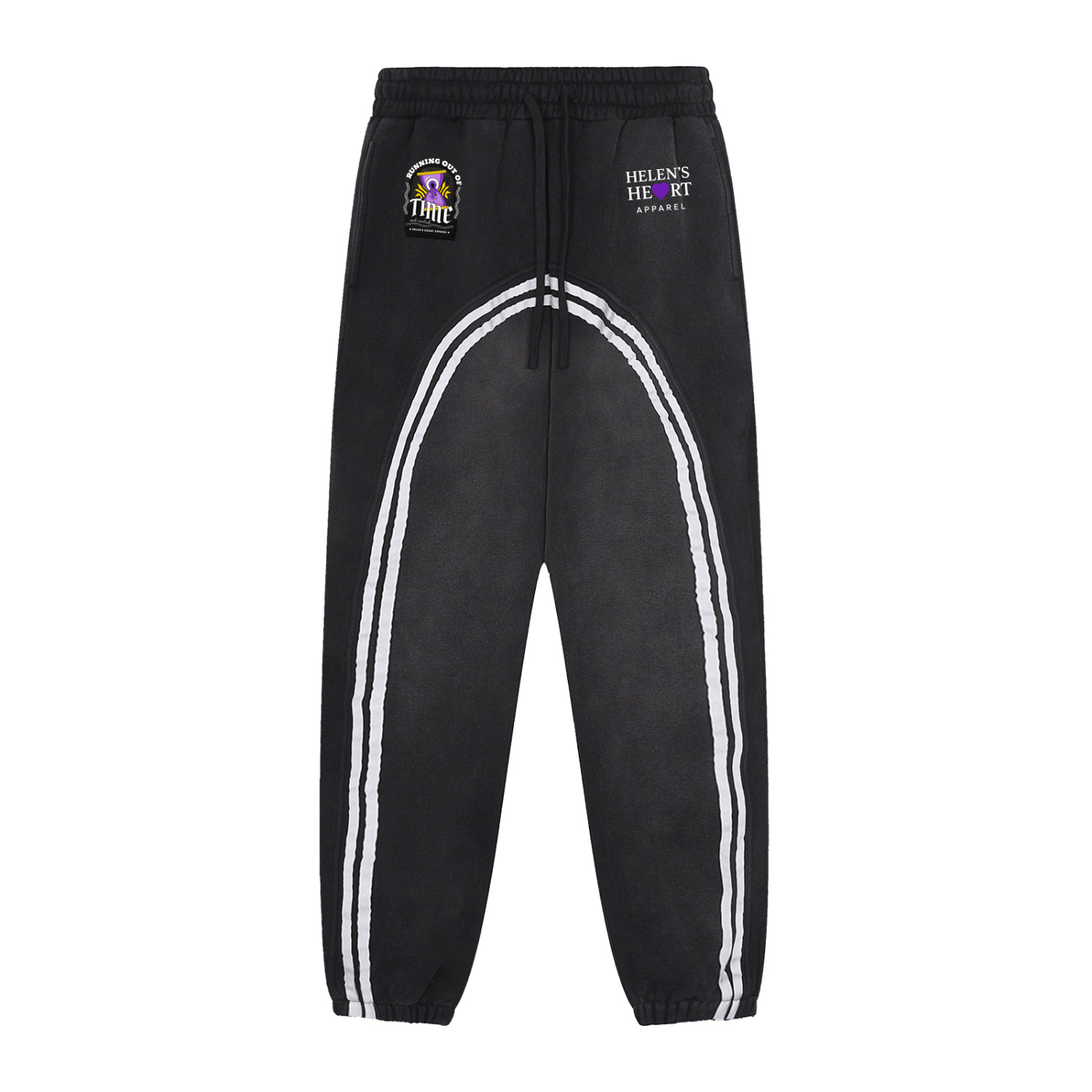 HHA Bold Sig Sun Fade Contrast Tape Fleece Jogged Sweatpants
