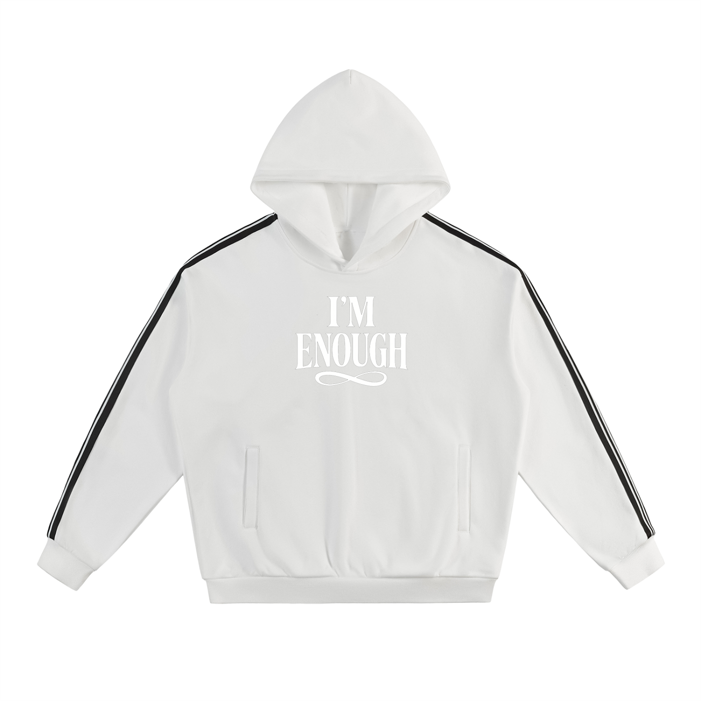 HHA “I’m Enough” Side Stripe Drop-Shoulder Hoodie